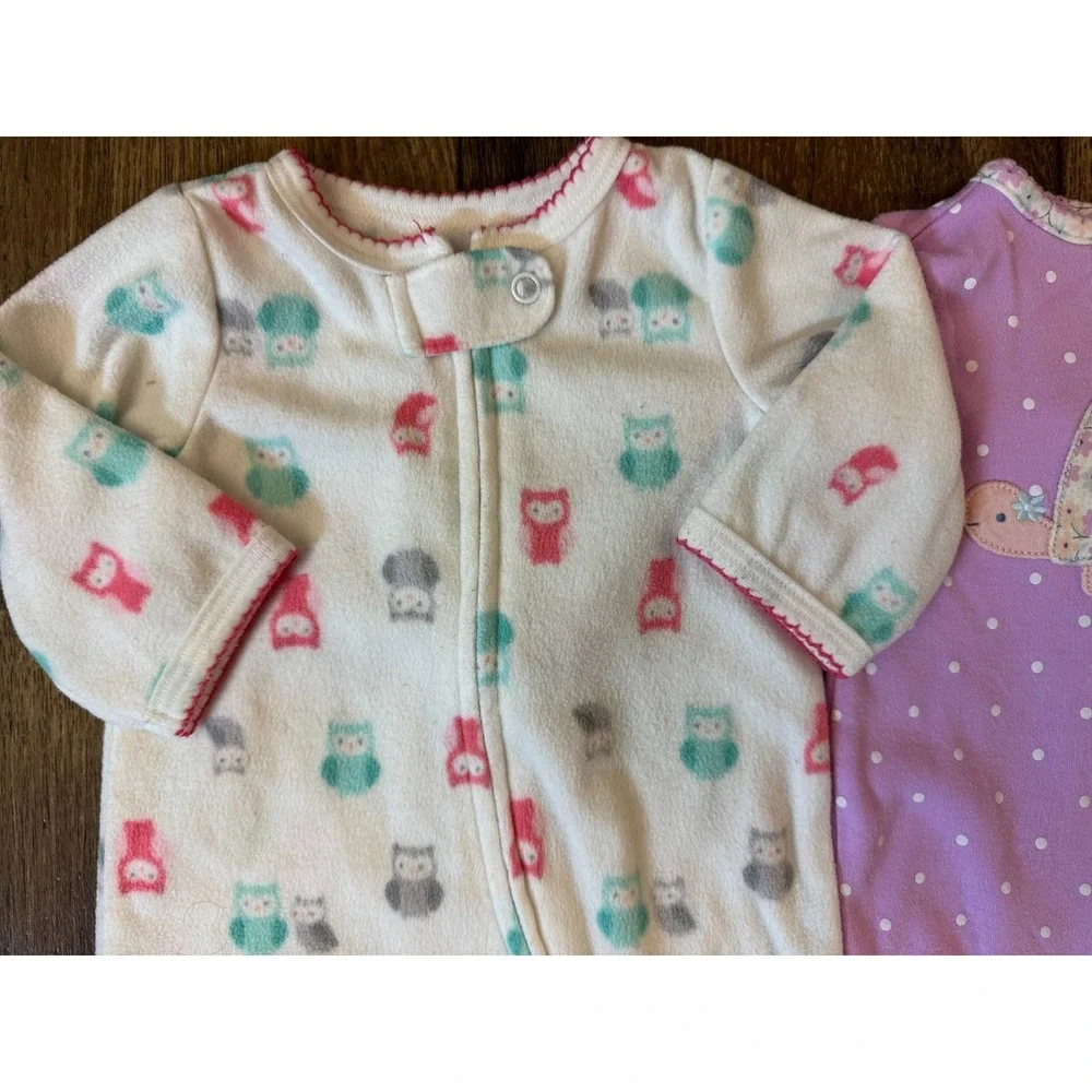 Carters Girl Sleepers 3 Months Lot Zipper Rompers Outfits‎ Sleep N Plays Pajamas